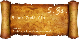Stark Zsófia névjegykártya